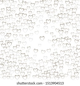 Heart border which consists of isolated elements. Modern style with beautiful elements in heart border. Can be used as print, wallpaper, cards, valentine cards, banner, background and etc.