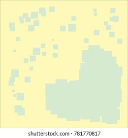 Heart border which consists of isolated elements. Modern style with ethnic elements in  heart border. Can be used as print, wallpaper, cards, valentine cards, logo, background.