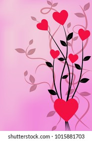 heart bouquet vector background