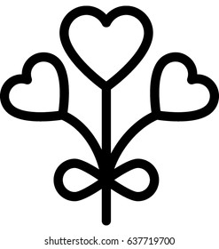 Heart Bow Vector Icon 