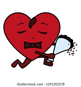 heart with bowtie emoticon character