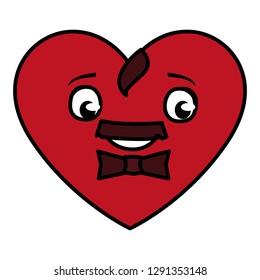 heart with bowtie emoticon character