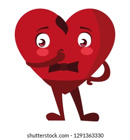 heart with bowtie emoticon character