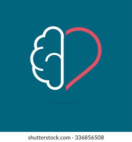 Heart And Brain Concept Stock Vector