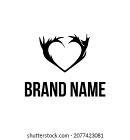 Heart brand name creative logo template 