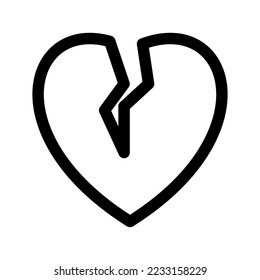 Heart Break Icon Vector Symbol Design Illustration