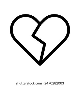 Heart Break Icon Vector Symbol Design Illustration