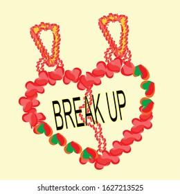 heart break up locket is a pendant that  open to reveal a space used for love emotion.Locket is usually given to loved one on holiday such as Valentine's day and occasions such as christmas,weddings.