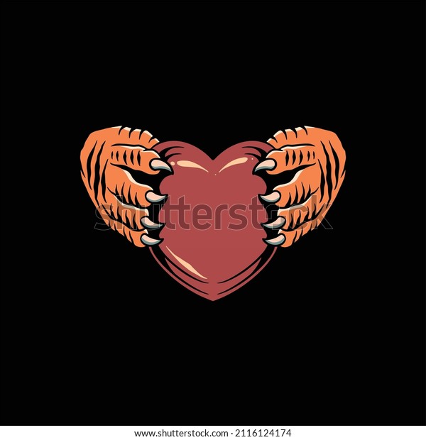 heart break tattoo vector\
design