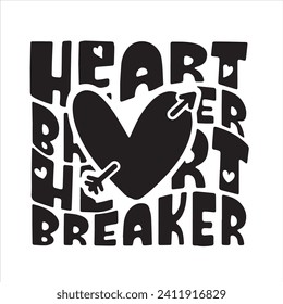 heart breaker logo inspirational positive quotes, motivational, typography, lettering design