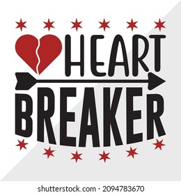 Heart Breaker Printable Vector Illustration