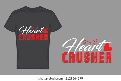 Heart Breaker.Vector illustration with stars and hearts. Happy Valentines Day typography vector design for prints, banners,