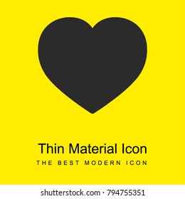 Heart bright yellow material minimal icon or logo design