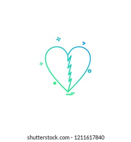 heart brocken icon vector design