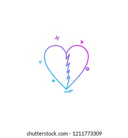 heart brocken icon vector design