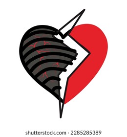Patch V61 Patch Streetwear, Patch für die kommerzielle Nutzung von "Urban Design Black and Red Colors"