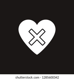 heart broken icon. heart broken vector design. sign design