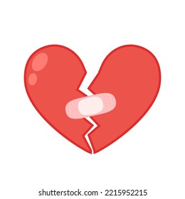 Heart Broken Icon. Broken Heart Vector Isolated Icon. Broken Heart Emoji Illustration.