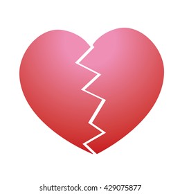 Heart broken illustration vector image