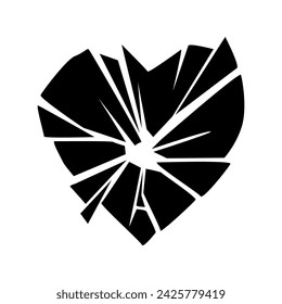 A Heart Broken to Pieces Patch Apparel Fashion Sticker And Vector Design K12, Commercial Use