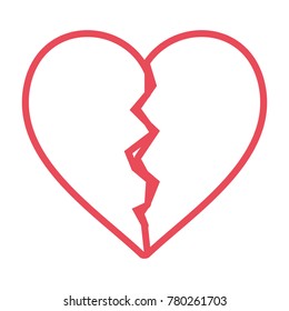 Heart broken symbol