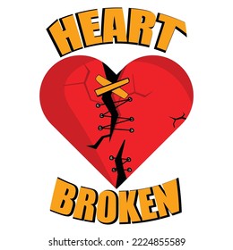 Heart Broken tshirt design for your business