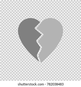 Heart broken vector icon eps 10.