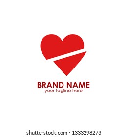 heart broken vector logo