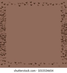 Heart brown background isolated which consists of isolated elements. Modern style with beautiful elements in heart brown background. Can be used as print, wallpaper, cards, logo, background