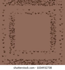 Heart brown background isolated which consists of isolated elements. Modern style with beautiful elements in heart brown background. Can be used as print, wallpaper, cards, logo, background