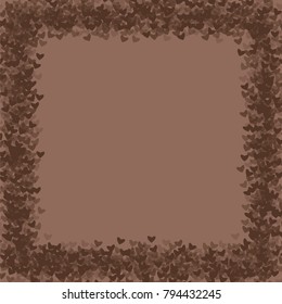 Heart brown background isolated which consists of isolated elements. Modern style with beautiful elements in heart brown background. Can be used as print, wallpaper, cards, logo, background
