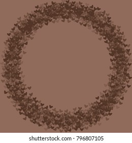 Heart brown background isolated which consists of isolated elements. Modern style with beautiful elements in heart brown background. Can be used as print, wallpaper, cards, logo, background