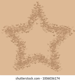 Heart brown isolated which consists of isolated elements. Modern style with beautiful elements in heart brown isolated. Can be used as print, wallpaper, cards, valentine cards, logo, background