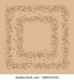 Heart brown isolated which consists of isolated elements. Modern style with beautiful elements in heart brown isolated. Can be used as print, wallpaper, cards, valentine cards, logo, background