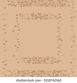 Heart brown isolated which consists of isolated elements. Modern style with beautiful elements in heart brown isolated. Can be used as print, wallpaper, cards, valentine cards, logo, background