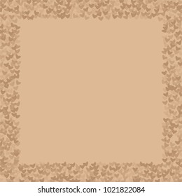 Heart brown isolated which consists of isolated elements. Modern style with beautiful elements in heart brown isolated.  Can be used as print, wallpaper, cards, valentine cards, logo, background 