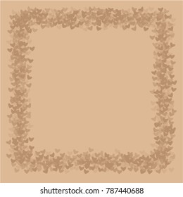 Heart brown isolated which consists of isolated elements. Modern style with beautiful elements in heart brown isolated.  Can be used as print, wallpaper, cards, valentine cards, logo, background 
