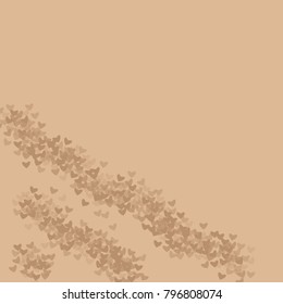 Heart brown isolated which consists of isolated elements. Modern style with beautiful elements in heart brown isolated. Can be used as print, wallpaper, cards, valentine cards, logo, background