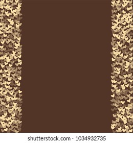 Heart brown pattern which consists of isolated elements. Modern style with beautiful elements in heart brown pattern. Can be used as print, wallpaper, cards, valentine cards, logo, background
