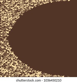 Heart brown pattern which consists of isolated elements. Modern style with beautiful elements in heart brown pattern. Can be used as print, wallpaper, cards, valentine cards, logo, background