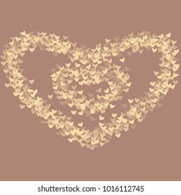 Heart brown vector which consists of isolated elements. Modern style with beautiful elements in heart brown vector. Can be used as print, wallpaper, cards, valentine cards, logo, background and etc.