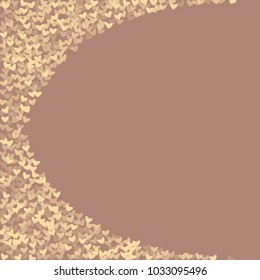 Heart brown vector which consists of isolated elements. Modern style with beautiful elements in heart brown vector. Can be used as print, wallpaper, cards, valentine cards, logo, background and etc.