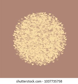 Heart brown vector which consists of isolated elements. Modern style with beautiful elements in heart brown vector. Can be used as print, wallpaper, cards, valentine cards, logo, background and etc.