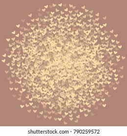 Heart brown vector which consists of isolated elements. Modern style with beautiful elements in heart brown vector.  Can be used as print, wallpaper, cards, valentine cards, logo, background and etc.