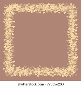 Heart brown vector which consists of isolated elements. Modern style with beautiful elements in heart brown vector. Can be used as print, wallpaper, cards, valentine cards, logo, background and etc.
