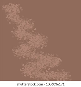 Heart brown which consists of isolated elements. Modern style with beautiful elements in heart brown. Can be used as print, wallpaper, cards, valentine cards, logo, background and etc.