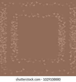 Heart brown which consists of isolated elements. Modern style with beautiful elements in heart brown. Can be used as print, wallpaper, cards, valentine cards, logo, background and etc.