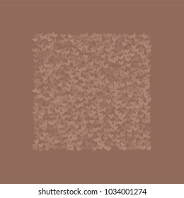 Heart brown which consists of isolated elements. Modern style with beautiful elements in heart brown. Can be used as print, wallpaper, cards, valentine cards, logo, background and etc.