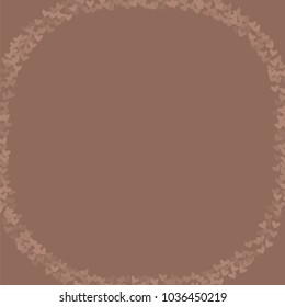 Heart brown which consists of isolated elements. Modern style with beautiful elements in heart brown. Can be used as print, wallpaper, cards, valentine cards, logo, background and etc.