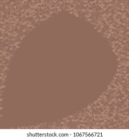 Heart brown which consists of isolated elements. Modern style with beautiful elements in heart brown. Can be used as print, wallpaper, cards, valentine cards, logo, background and etc.